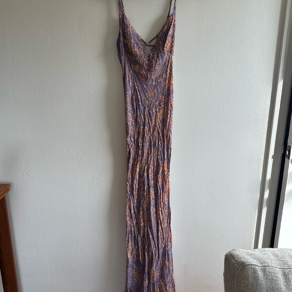 Free People Purple and Orange Maxi Dress
